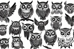 Owl hunt death tattoo idea