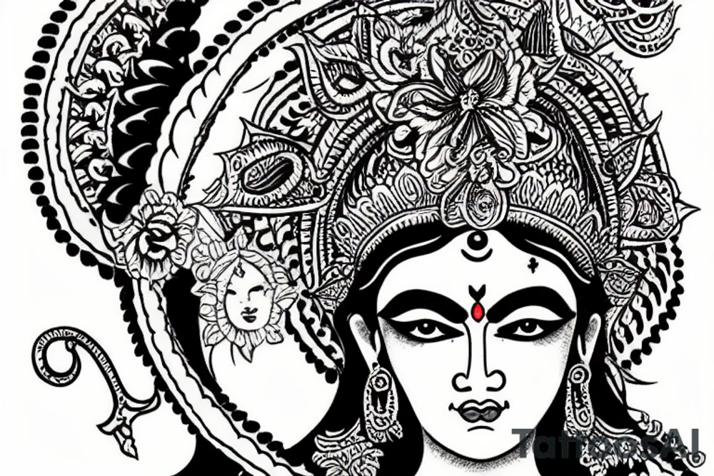 kali maa hindu godess tattoo idea