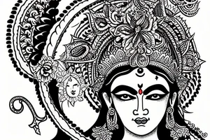 kali maa hindu godess tattoo idea