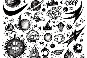little Prince wish to explore the planet tattoo idea