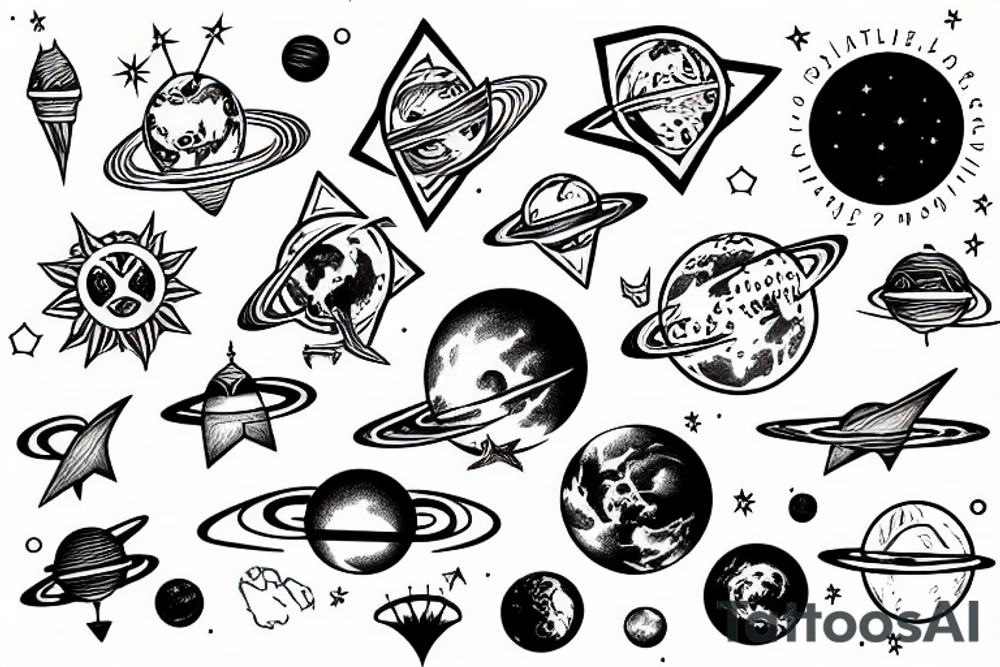 little Prince wish to explore the planet tattoo idea