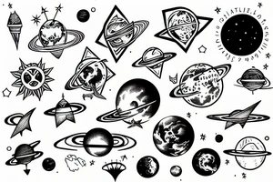 little Prince wish to explore the planet tattoo idea
