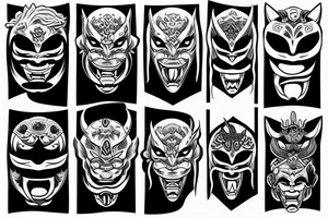 oni mask tattoo idea