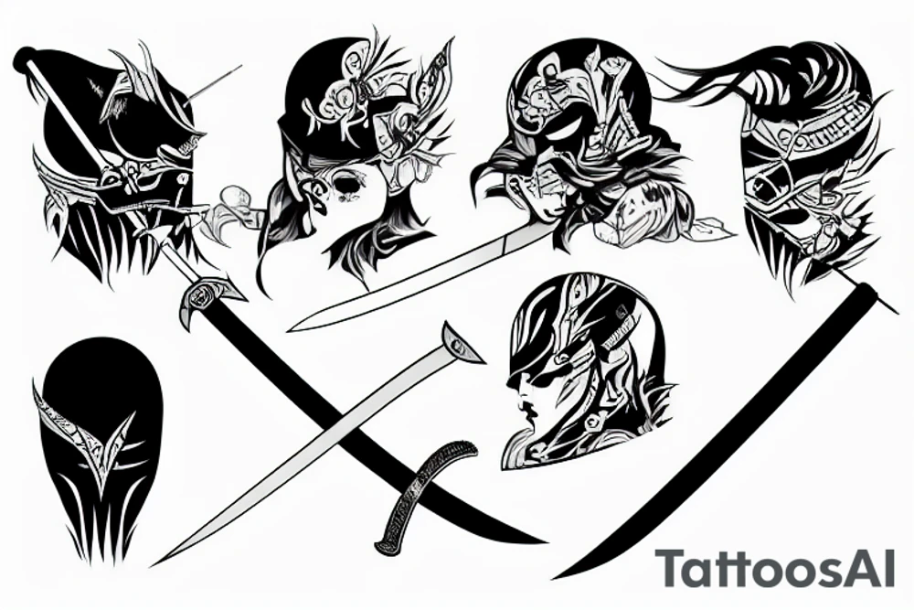 katana sword tattoo idea