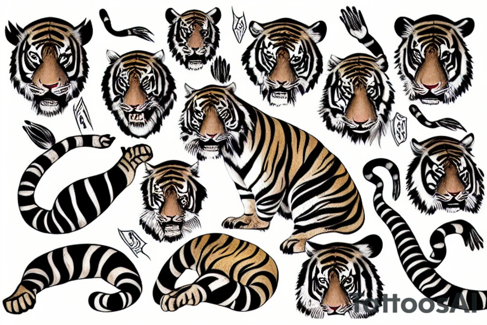 Tiger ram tattoo idea