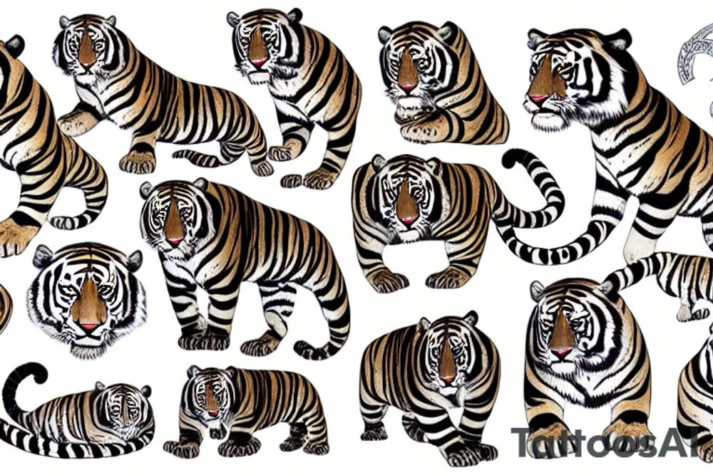 Tiger ram tattoo idea