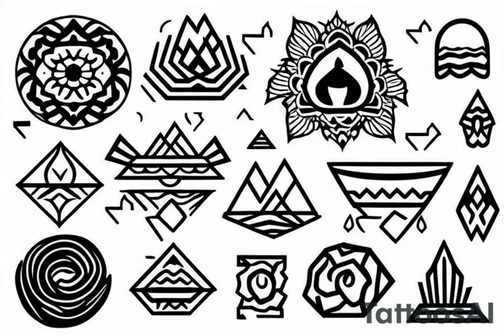 Thai Temple with sunset tattoo idea
