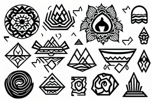 Thai Temple with sunset tattoo idea