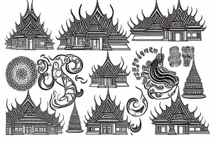 Thai Temple writing tattoo idea