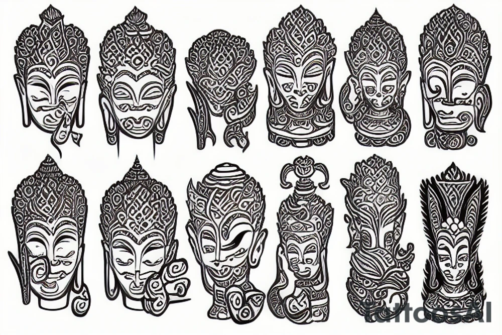 Thai Temple writing tattoo idea