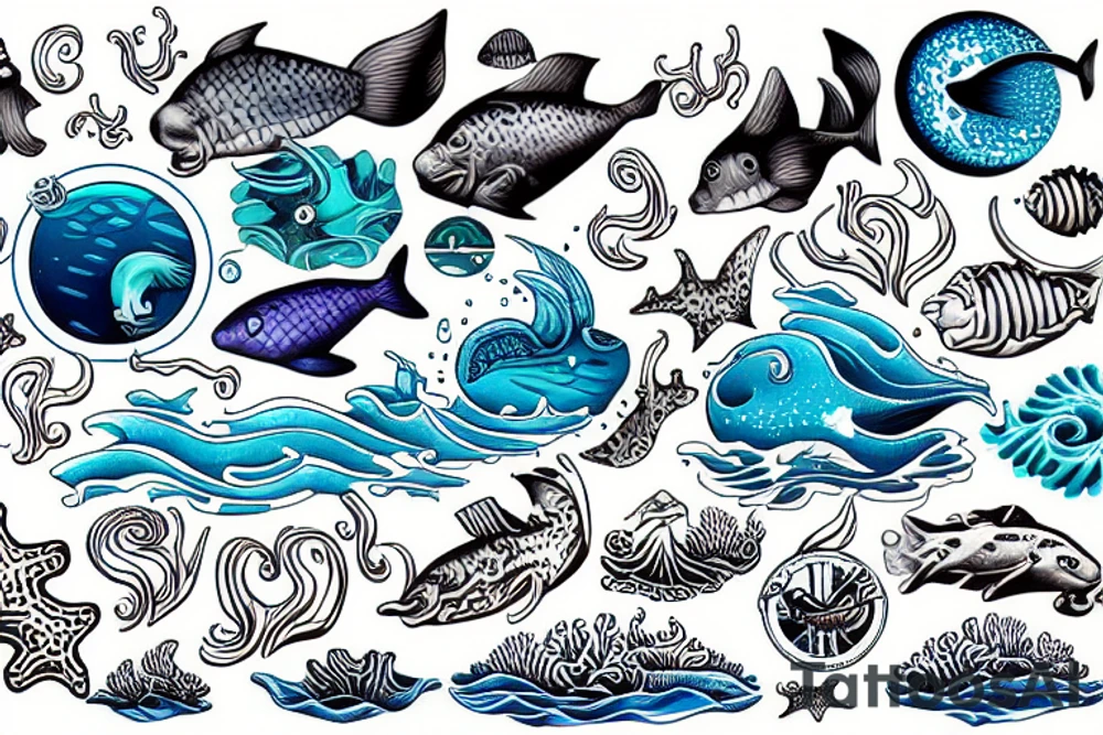 Ocean inspired tattoo idea