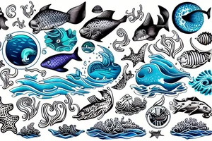 Ocean inspired tattoo idea
