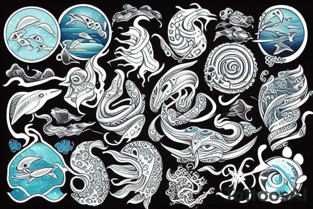Ocean inspired tattoo idea