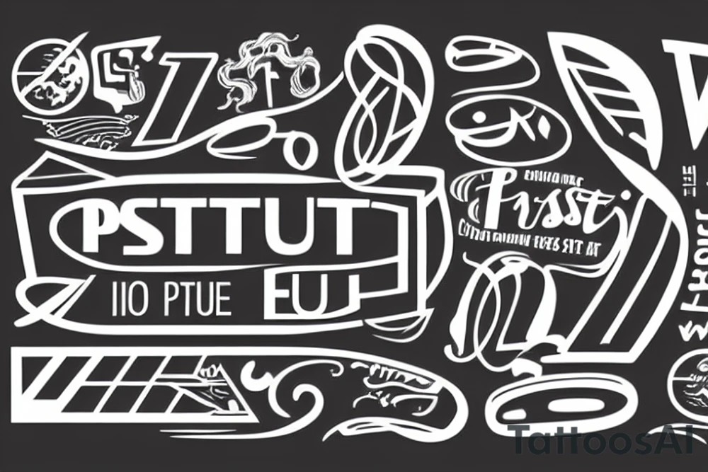 Text saying “past, present, future” with lines through “past” and “future” tattoo idea