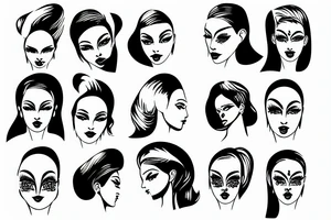 Android women taking of face tattoo idea
