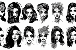 Android women tattoo idea
