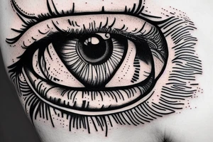Eye Masonic electrical mechanical tattoo idea