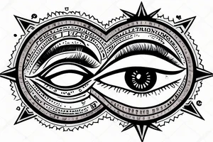 Eye Masonic electrical mechanical tattoo idea