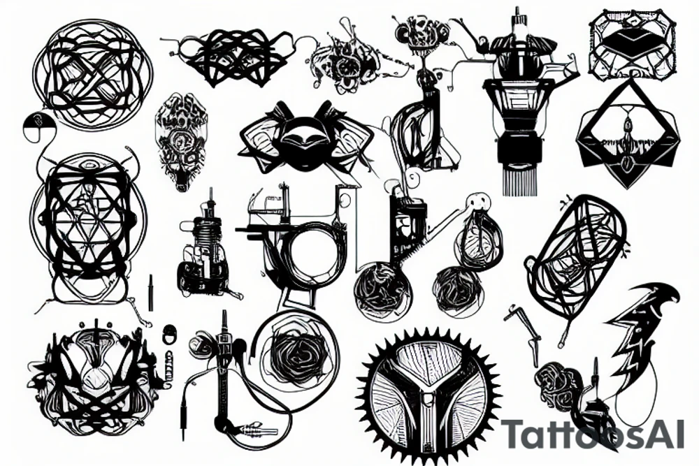 electrical mechanical tattoo idea