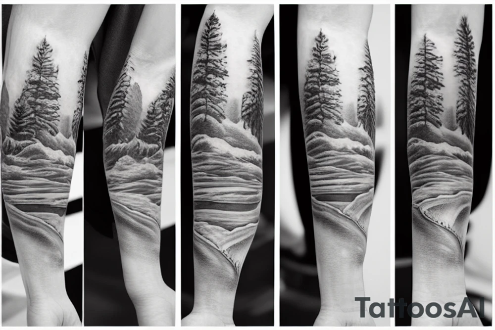 landscape tattoo idea
