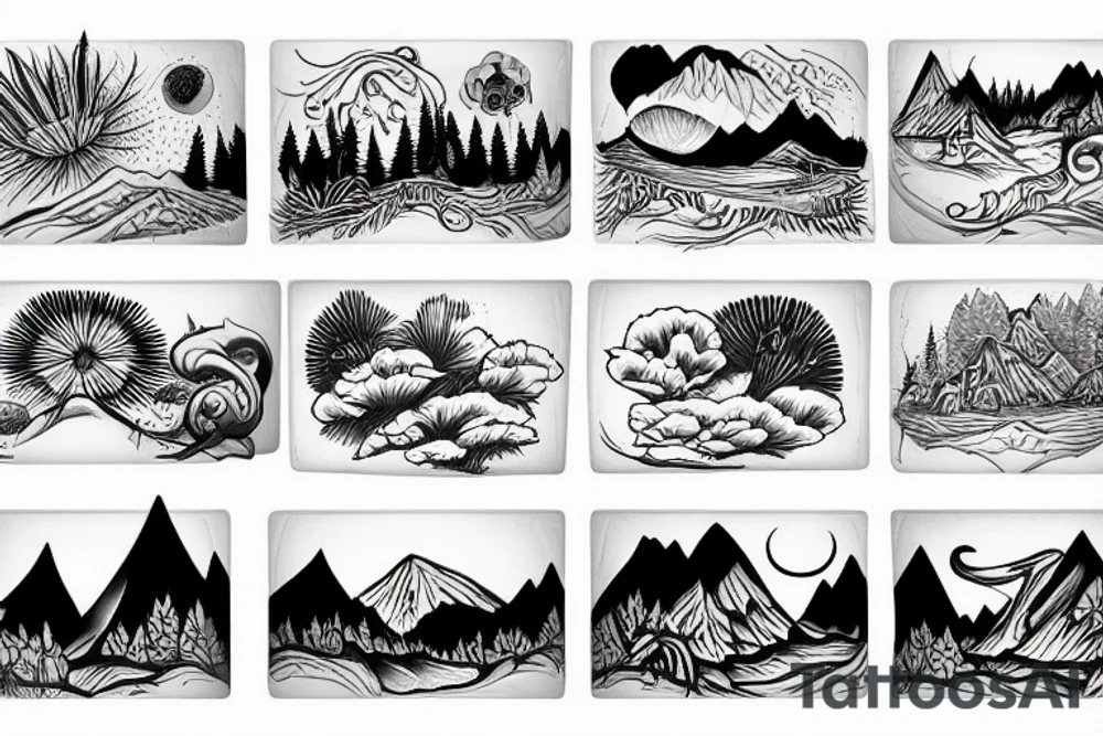 landscape tattoo idea