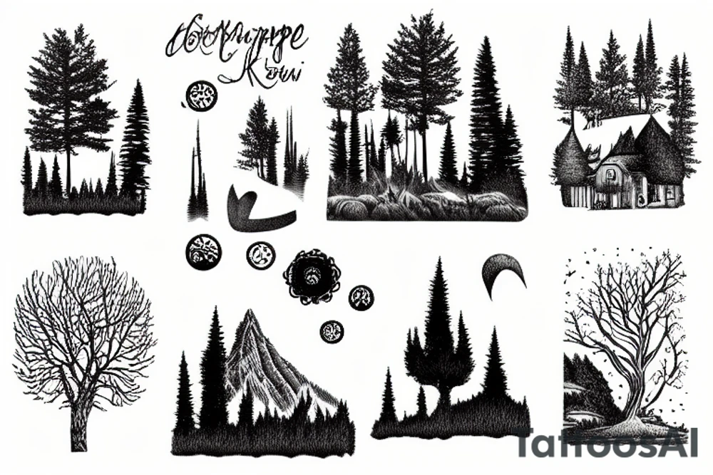 landscape tattoo idea