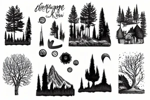 landscape tattoo idea