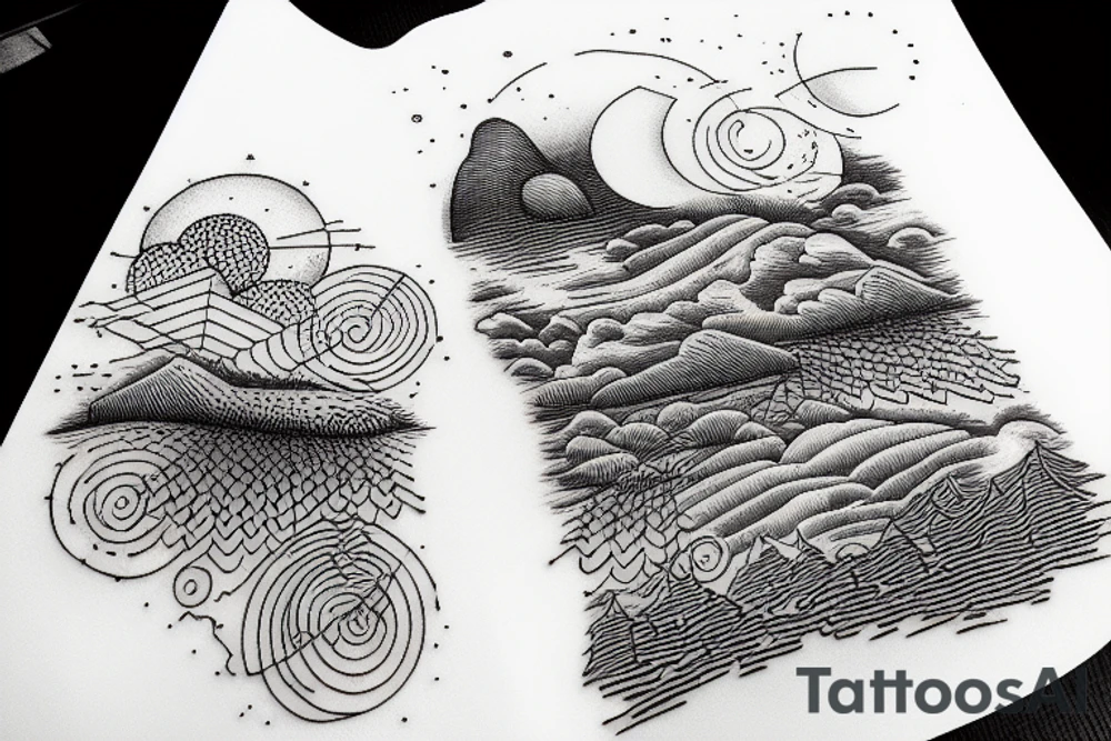 landscape tattoo idea