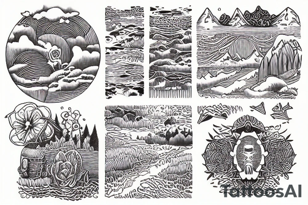 landscape tattoo idea