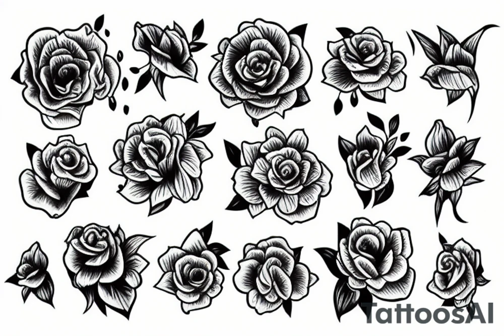 woman with flowers tattoo idea