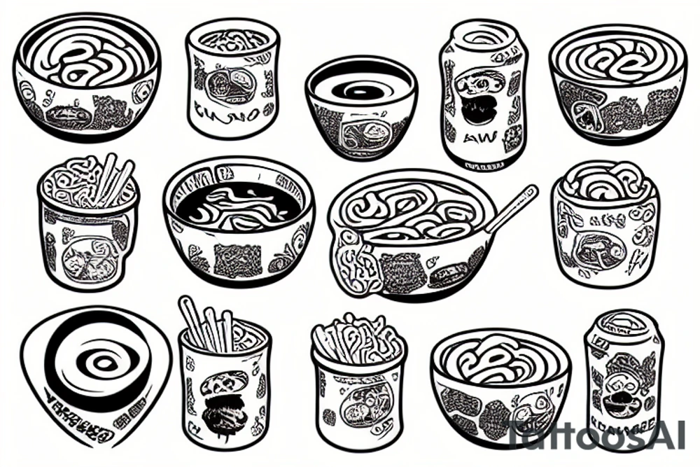 a bowl of ramen tattoo idea