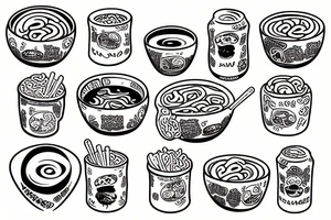 a bowl of ramen tattoo idea