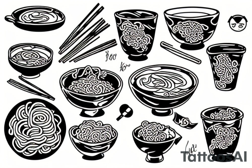 a bowl of ramen tattoo idea