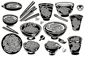 a bowl of ramen tattoo idea