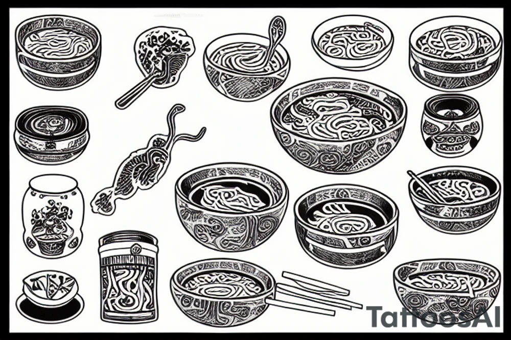 a bowl of ramen tattoo idea