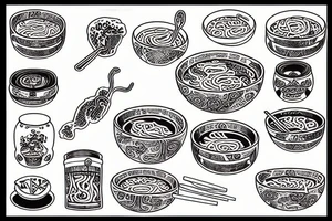 a bowl of ramen tattoo idea