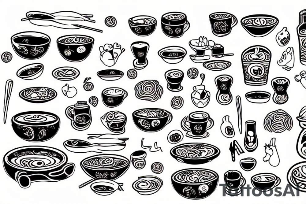 a bowl of ramen tattoo idea