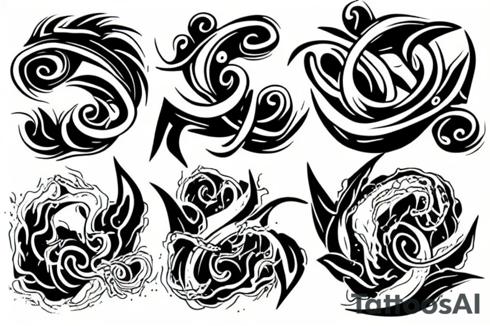 The four elements on a vine tattoo idea