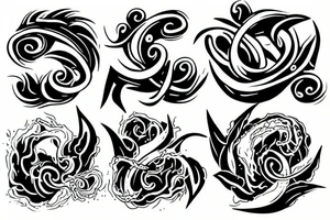 The four elements on a vine tattoo idea