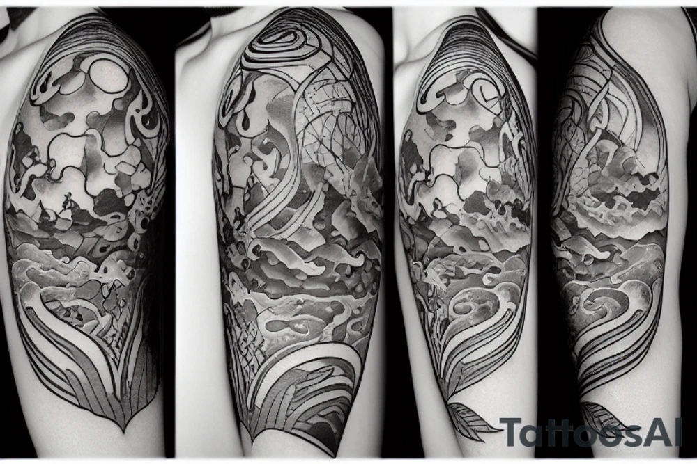 The four elements on a vine tattoo idea