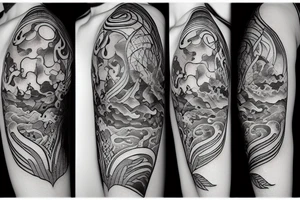 The four elements on a vine tattoo idea