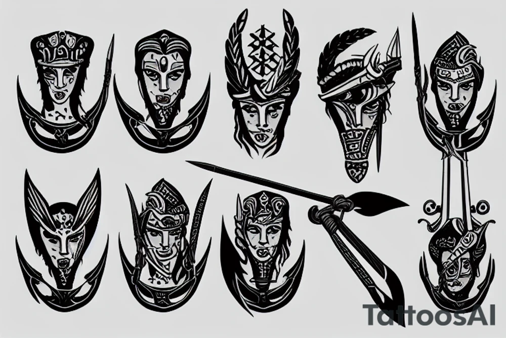 achilles with a spear tattoo idea