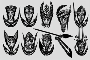 achilles with a spear tattoo idea