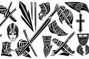 achilles with a spear tattoo idea