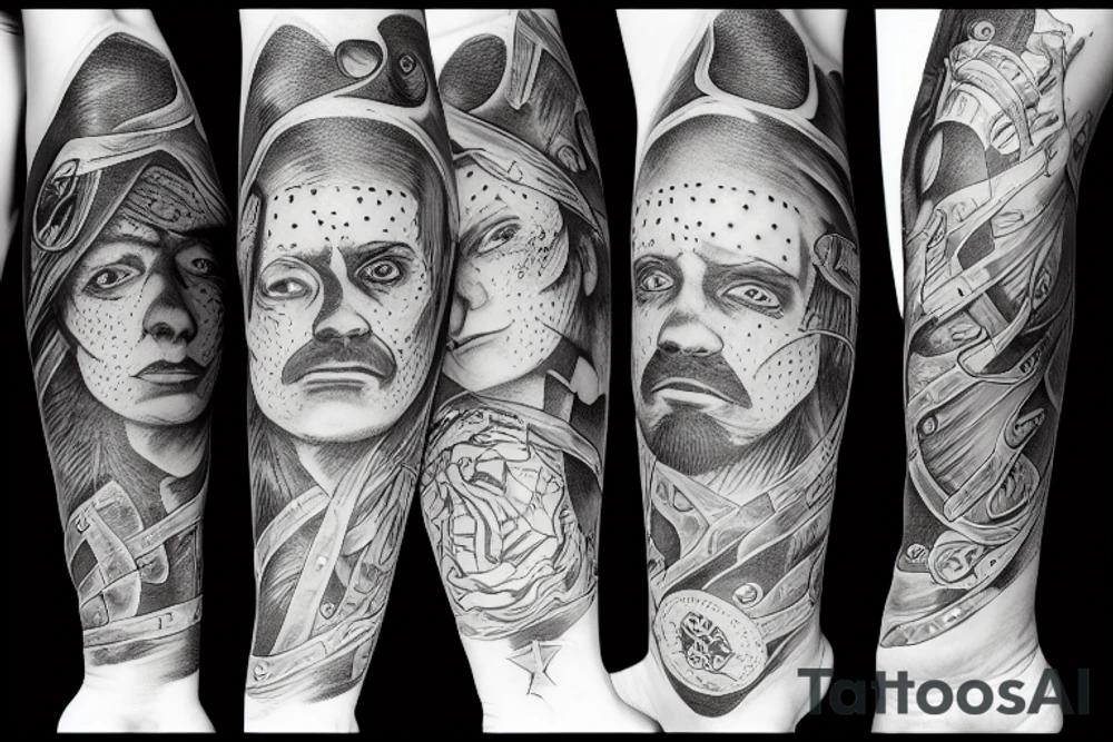 A man walking into the unknown tattoo idea