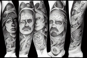 A man walking into the unknown tattoo idea