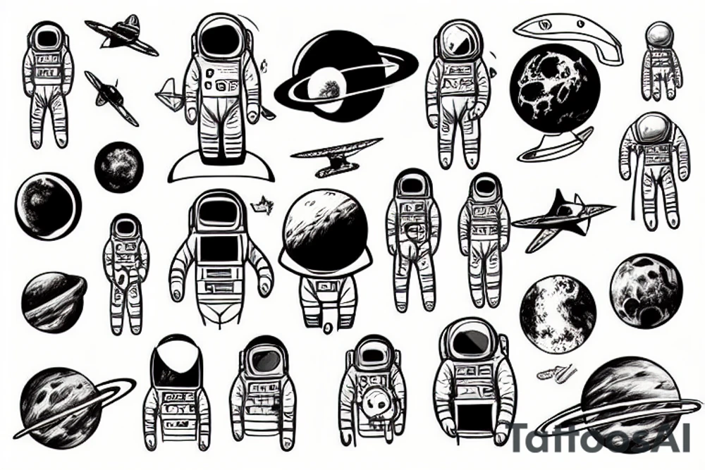 Astronaut tattoo idea