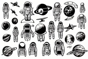 Astronaut tattoo idea