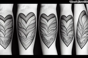 Half heart-half Brain Surrounded by magnolia's tattoo idea