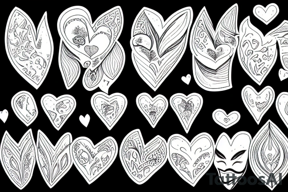 Half heart-half Brain Surrounded by magnolia's tattoo idea